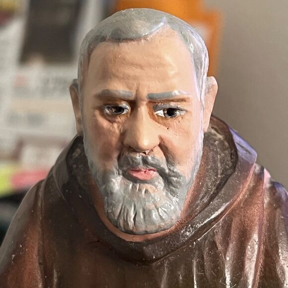 Saint Padre Pio Statue 8.5 inches Ceramic Made in Italy Catholic Church Religion - Picture 7 of 7